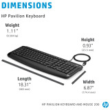  Clavier et souris filaires HP 200 AZERTY (9DF28AA)