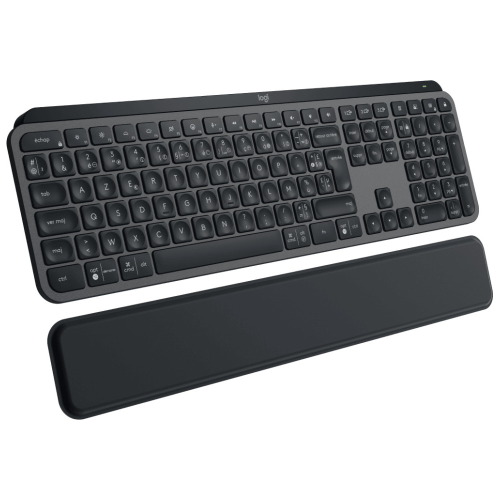  Clavier sans fil Logitech MX Keys Plus avec repose-poignets - AZERTY (920-009406)