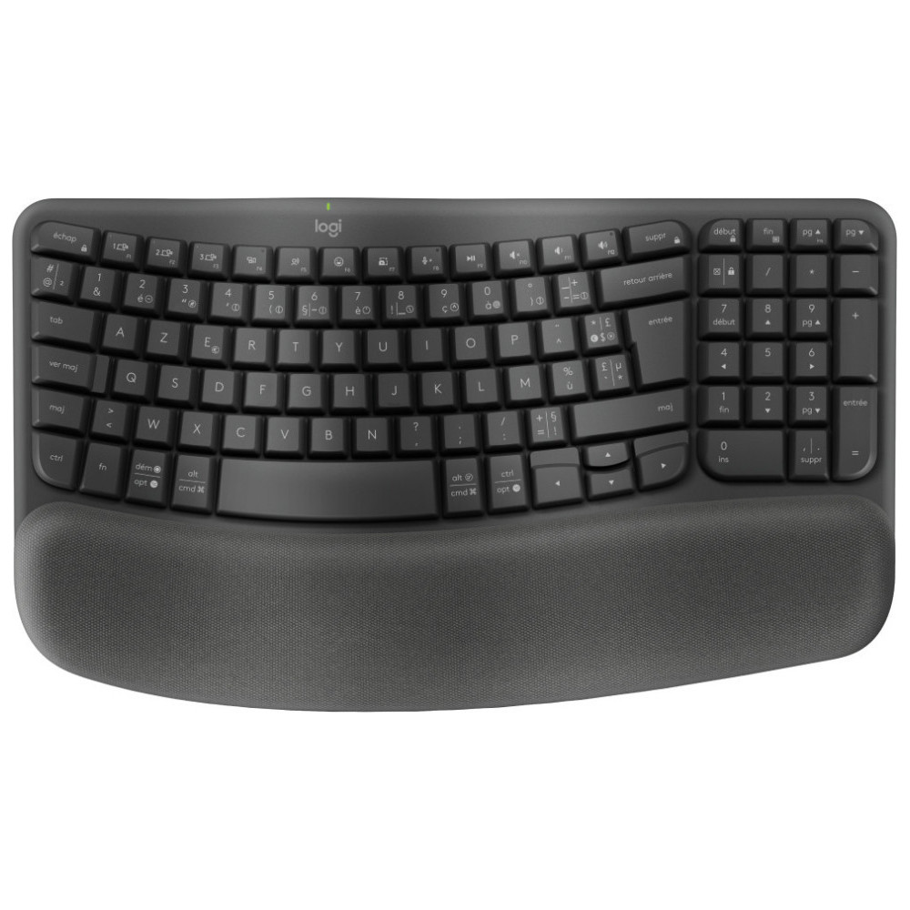 Logitech Wave Keys clavier RF sans fil + Bluetooth AZERTY Français Graphite (920-012286)