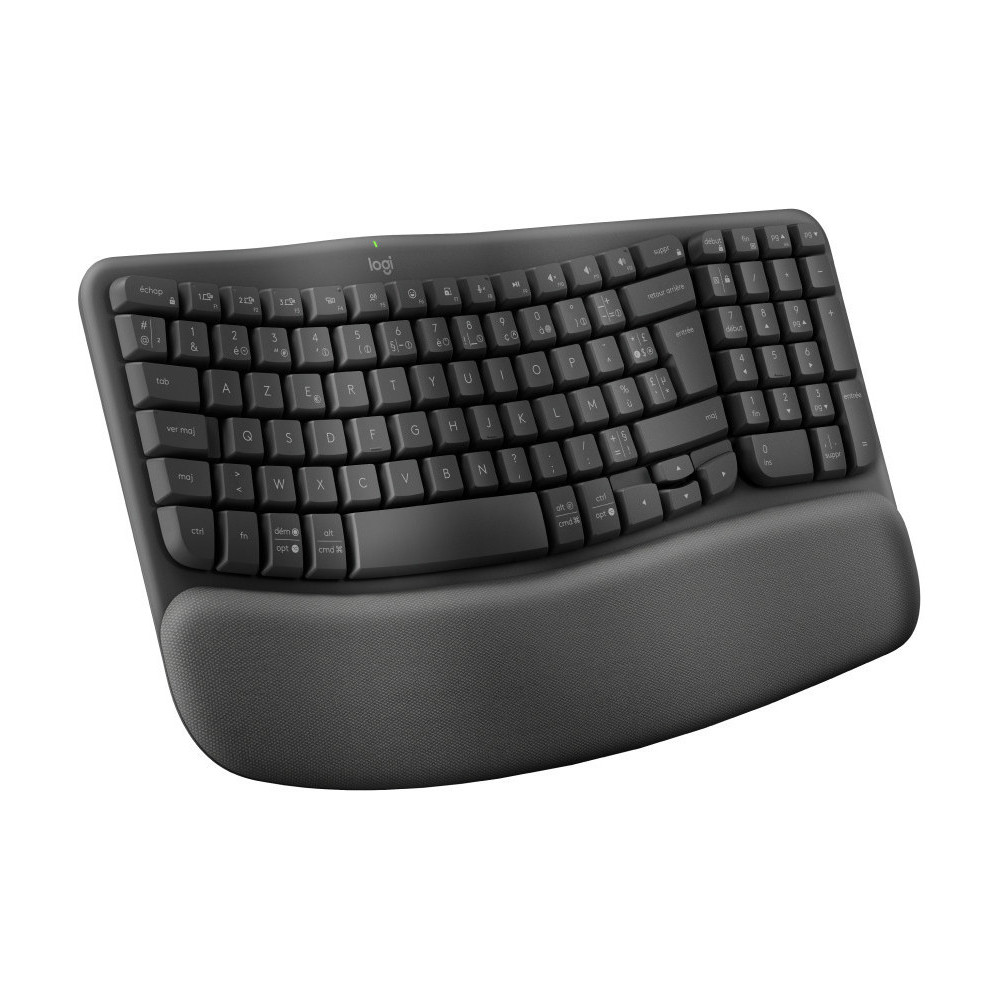  Logitech Wave Keys clavier RF sans fil + Bluetooth AZERTY Français Graphite (920-012286)