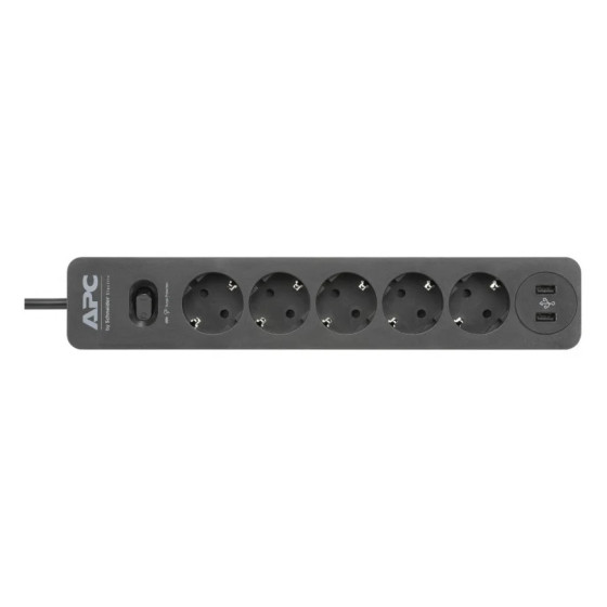MULTIPRISE PARAFOUDRE APC SURGEARREST ESSENTIAL -  5 PRISES (PME5U2B-GR)
