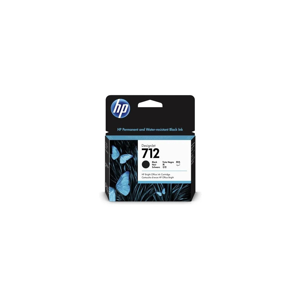 HP 712 NOIR CARTOUCHE D'ENCRE HP D'ORIGINE (3ED71A)