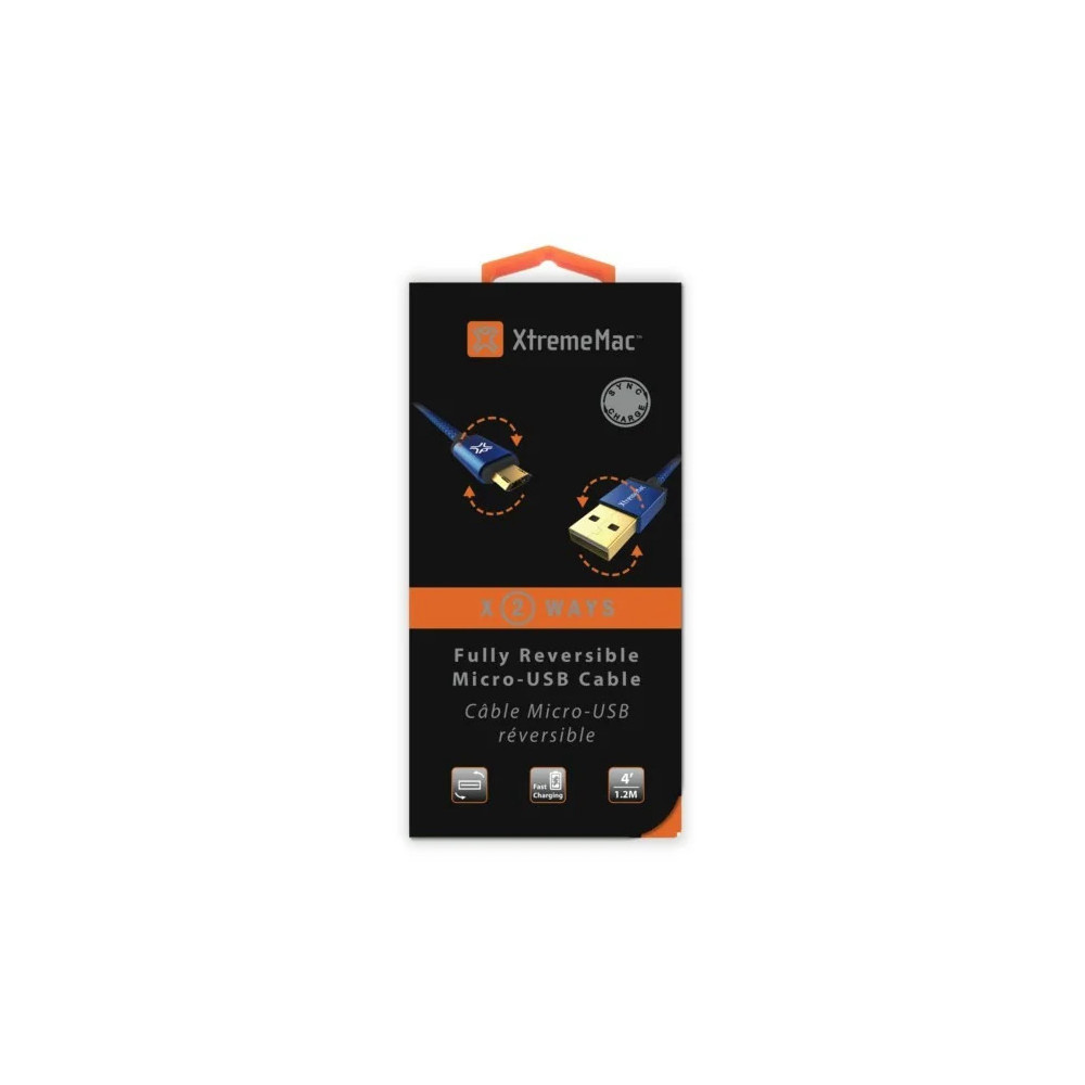 CÂBLE XTREMEMAC MICRO-USB À USB PEMIUM - 1,2M - NOIR (XCL-RMU-13)