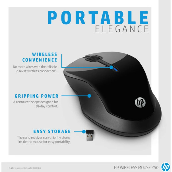 SOURIS SANS FIL HP 250 (3FV67AA)