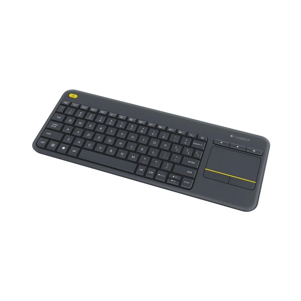 CLAVIER SANS FIL AVEC PAVÉ TACTILE INTÉGRÉ LOGITECH WIRELESS TOUCH KEYBOARD K400 PLUS NOIR (AZERTY, FRANÇAIS) (920-007129)