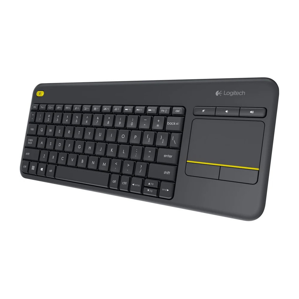 CLAVIER SANS FIL AVEC PAVÉ TACTILE INTÉGRÉ LOGITECH WIRELESS TOUCH KEYBOARD K400 PLUS NOIR (AZERTY, FRANÇAIS) (920-007129)