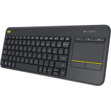 CLAVIER SANS FIL AVEC PAVÉ TACTILE INTÉGRÉ LOGITECH WIRELESS TOUCH KEYBOARD K400 PLUS NOIR (AZERTY, FRANÇAIS) (920-007129)