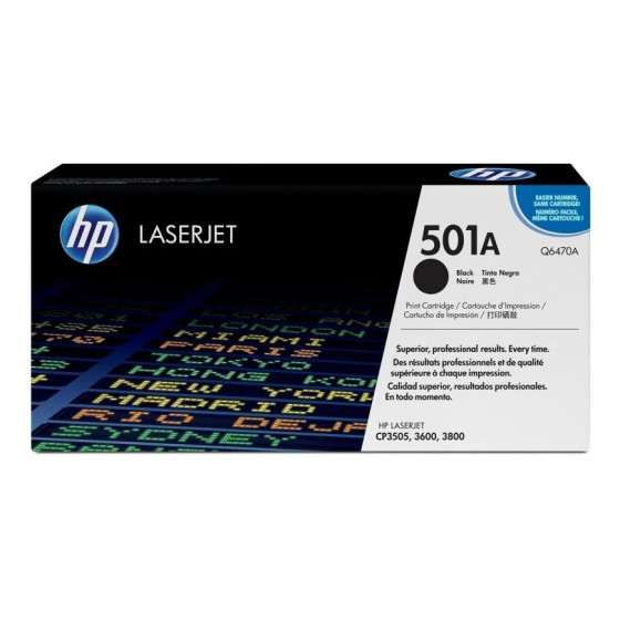 HP 501A NOIR (Q6470A) - TONER HP LASERJET D'ORIGINE