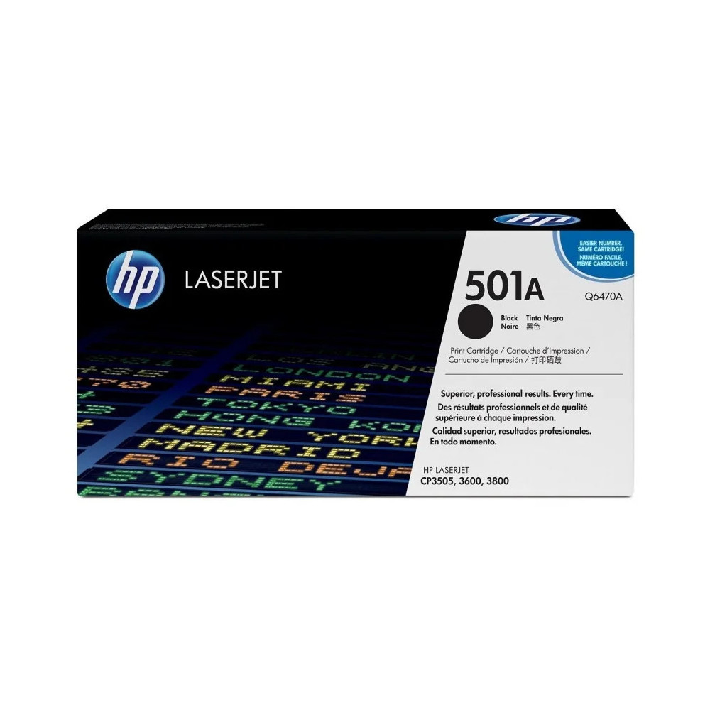 HP 501A NOIR (Q6470A) - TONER HP LASERJET D'ORIGINE