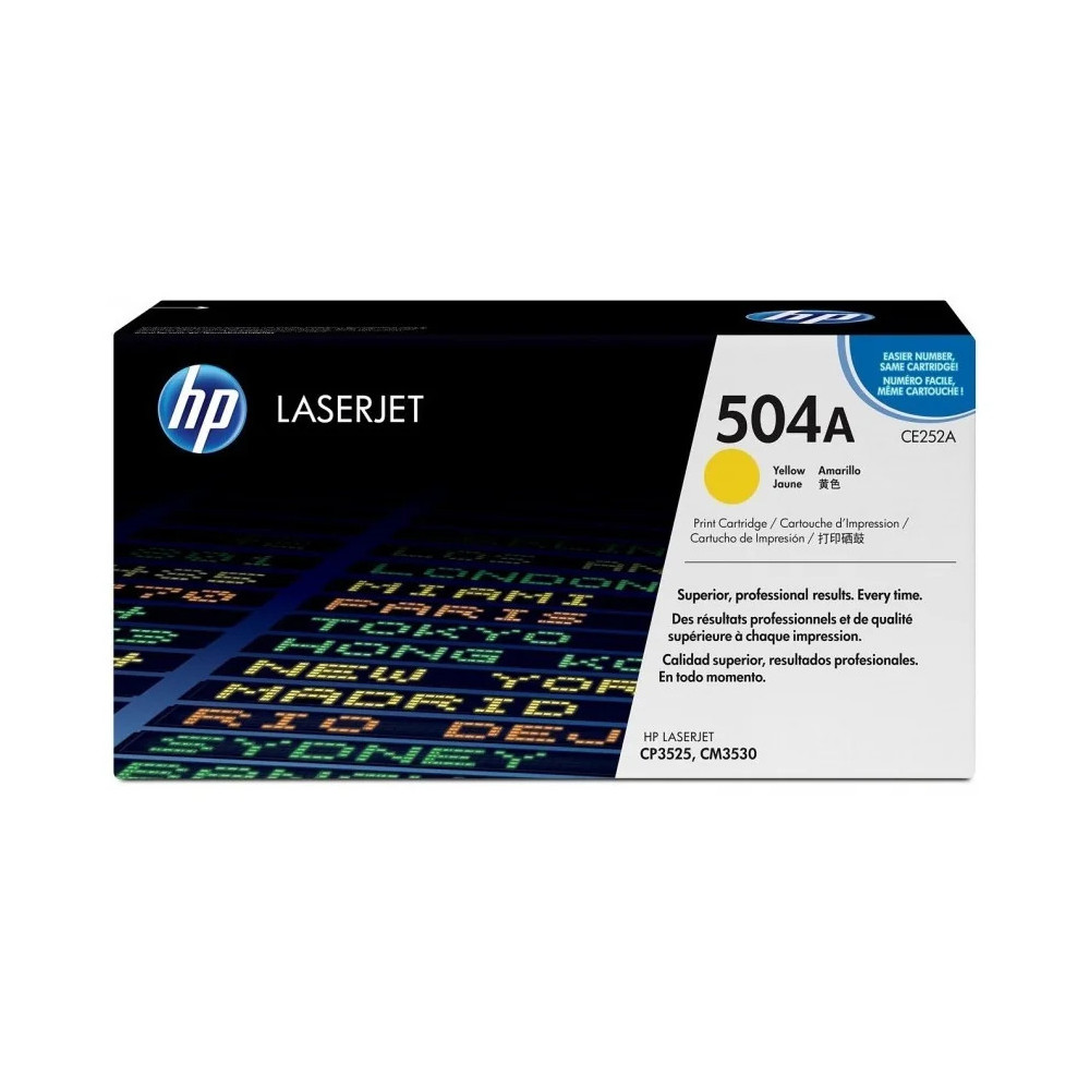 HP 504A JAUNE (CE252A) - TONER HP LASERJET D'ORIGINE