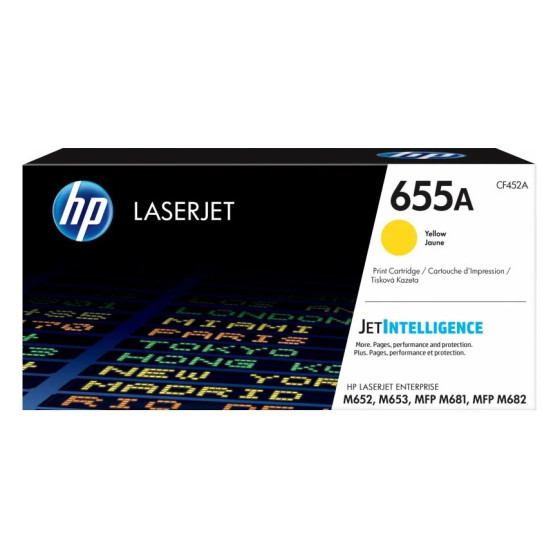 HP 655A JAUNE (CF452A) - TONER HP LASERJET D'ORIGINE