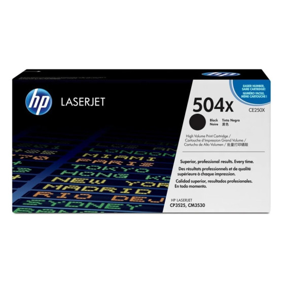 HP 504X NOIR (CE250X) - TONER GRANDE CAPACITÉ HP LASERJET D'ORIGINE