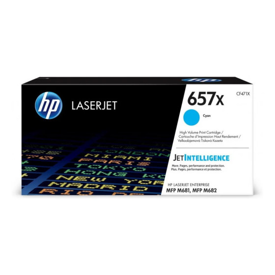 HP 657X CYAN (CF471X) - TONER GRANDE CAPACITÉ HP LASERJET D'ORIGINE