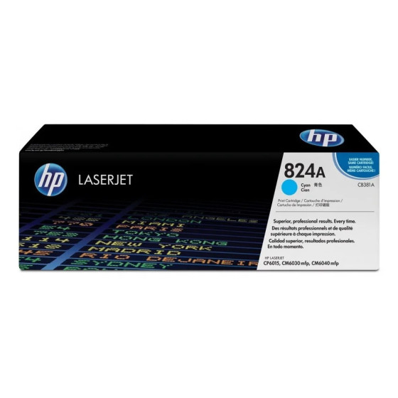 HP 824A CYAN (CB381A) - TONER HP LASERJET D'ORIGINE