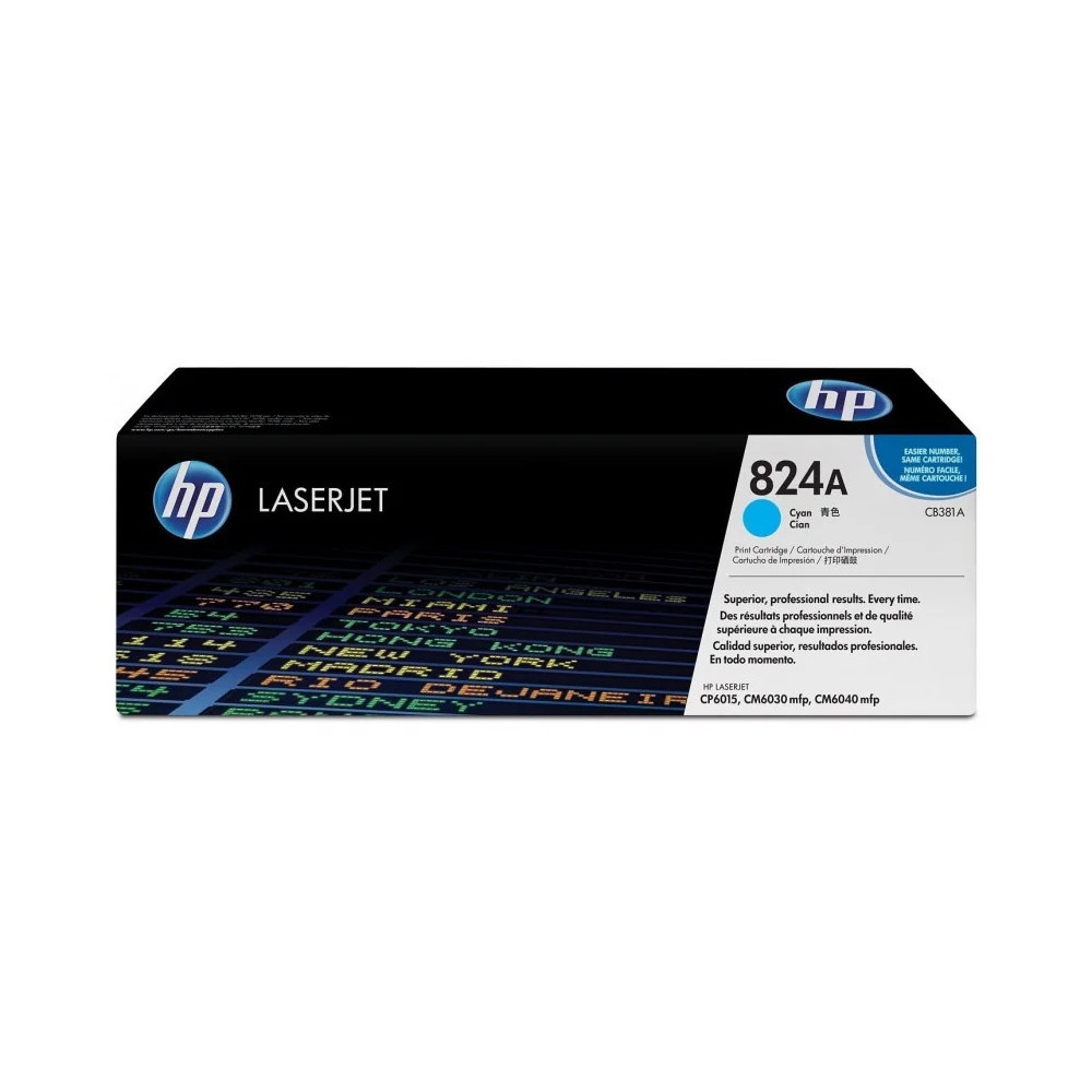 HP 824A CYAN (CB381A) - TONER HP LASERJET D'ORIGINE