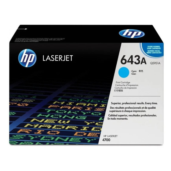 HP 643A CYAN (Q5951A) - TONER HP LASERJET D'ORIGINE