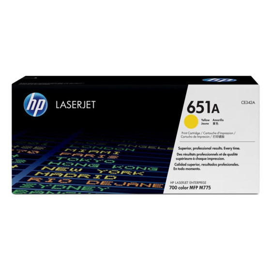 HP 651A JAUNE (CE342A) - TONER HP LASERJET D'ORIGINE