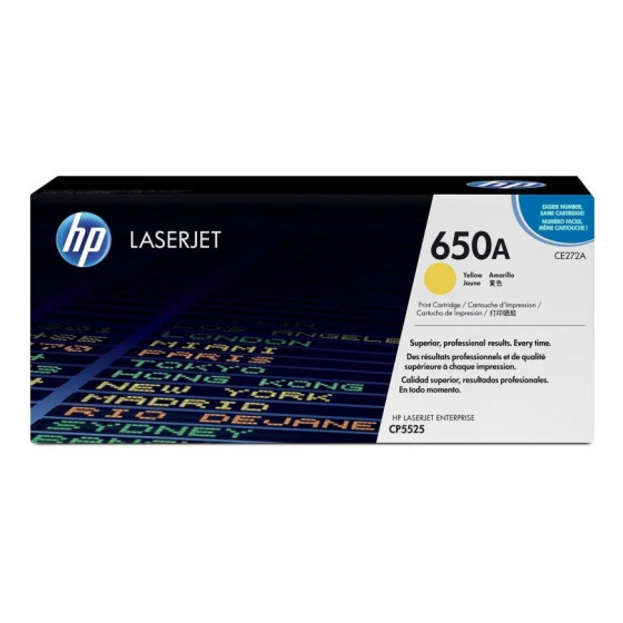 HP 650A JAUNE (CE272A) - TONER HP LASERJET D'ORIGINE