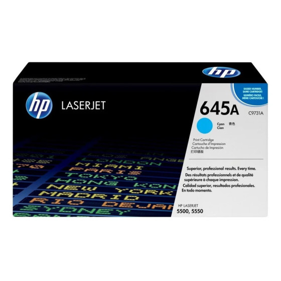 HP 645A CYAN (C9731A) - TONER HP LASERJET D'ORIGINE