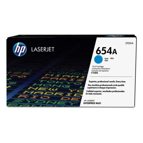 HP 654A CYAN (CF331A) - TONER HP LASERJET D'ORIGINE