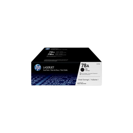 HP 78A NOIR (CE278AF) - PACK DE 2 TONERS HP LASERJET D'ORIGINE