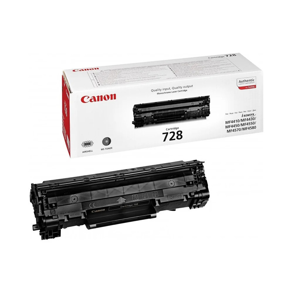 CANON 728 NOIR - TONER CANON D'ORIGINE (3500B002AA)