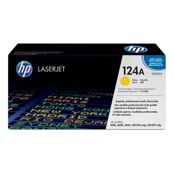 HP 124A JAUNE (Q6002A) - TONER HP LASERJET D'ORIGINE