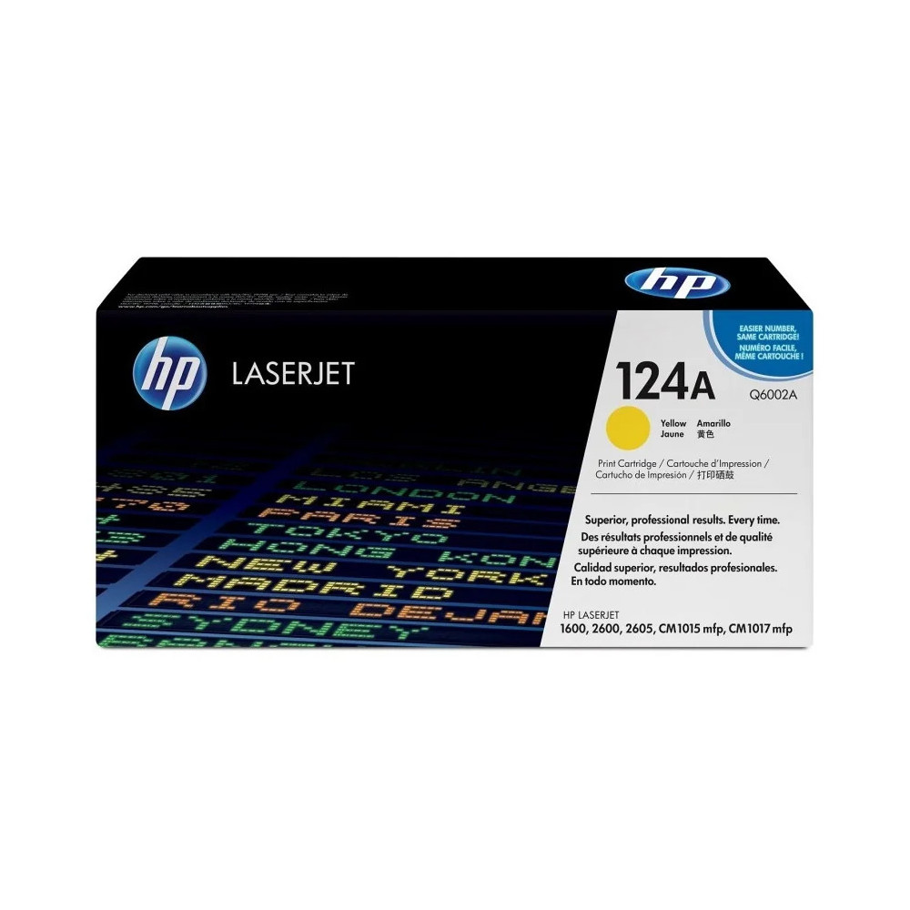 HP 124A JAUNE (Q6002A) - TONER HP LASERJET D'ORIGINE