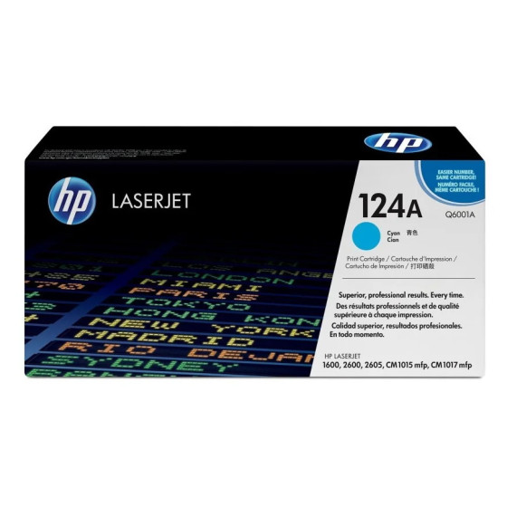 HP 124A CYAN (Q6001A) - TONER HP LASERJET D'ORIGINE