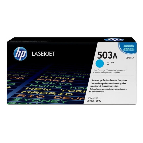 HP 503A CYAN (Q7581A) - TONER HP LASERJET D'ORIGINE