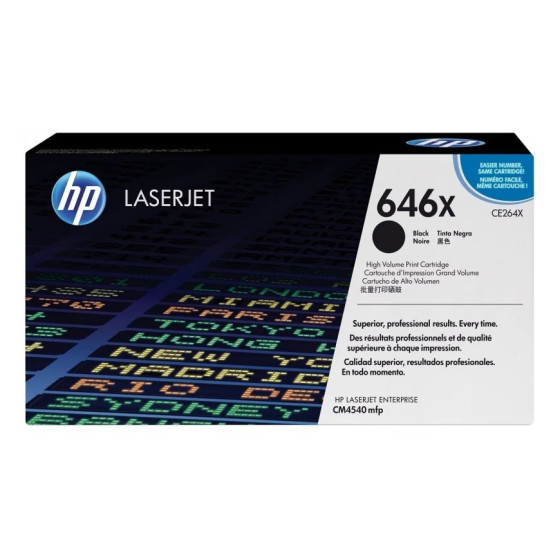 HP 646X NOIR (CE264X) - TONER GRANDE CAPACITÉ HP LASERJET D'ORIGINE