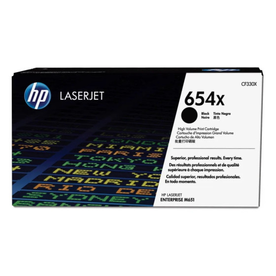 HP 654X NOIR (CF330X) - TONER GRANDE CAPACITÉ HP LASERJET D'ORIGINE