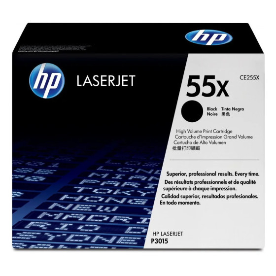 HP 55X NOIR (CE255X) - TONER GRANDE CAPACITÉ HP LASERJET D'ORIGINE