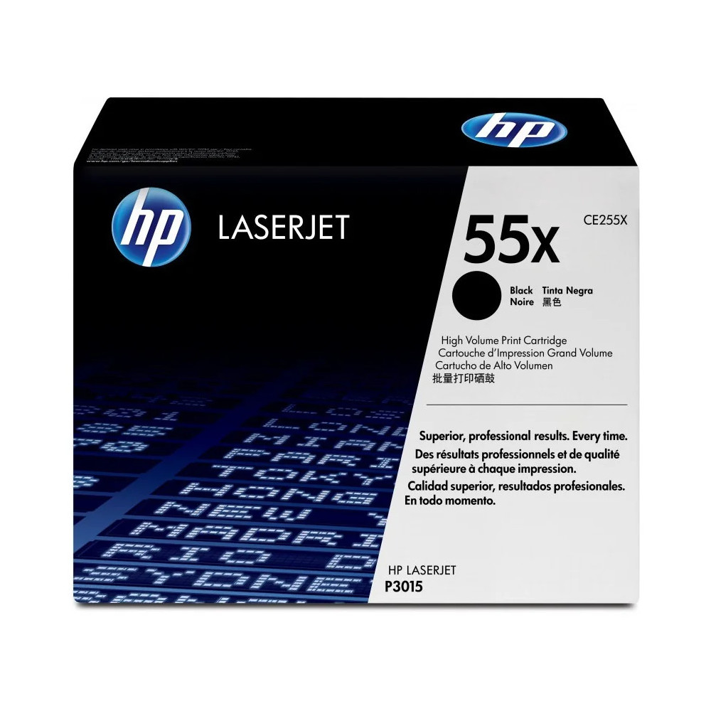 HP 55X NOIR (CE255X) - TONER GRANDE CAPACITÉ HP LASERJET D'ORIGINE