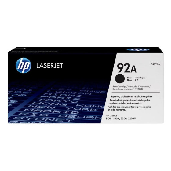 HP 92A NOIR (C4092A) - TONER HP LASERJET D'ORIGINE