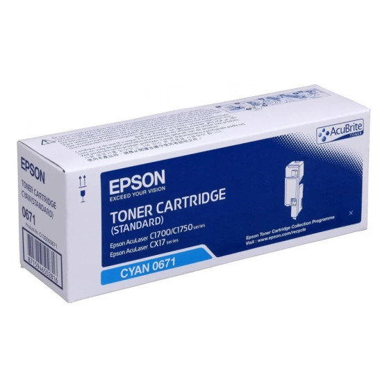 EPSON 0671 CYAN - TONER EPSON D'ORIGINE (C13S050671)