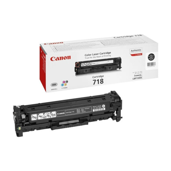 CANON 718 NOIR - TONER CANON D'ORIGINE (2662B002AA)