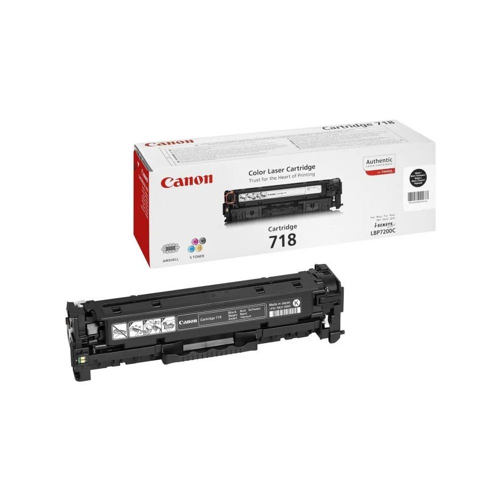 CANON 718 NOIR - TONER CANON D'ORIGINE (2662B002AA)