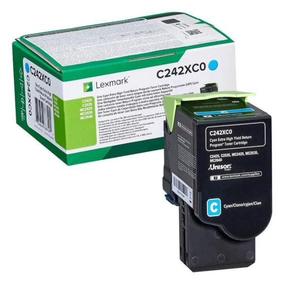 LEXMARK CYAN (C245XC0) - TONER LEXMARK PROGRAMME DE RETOUR - 3500