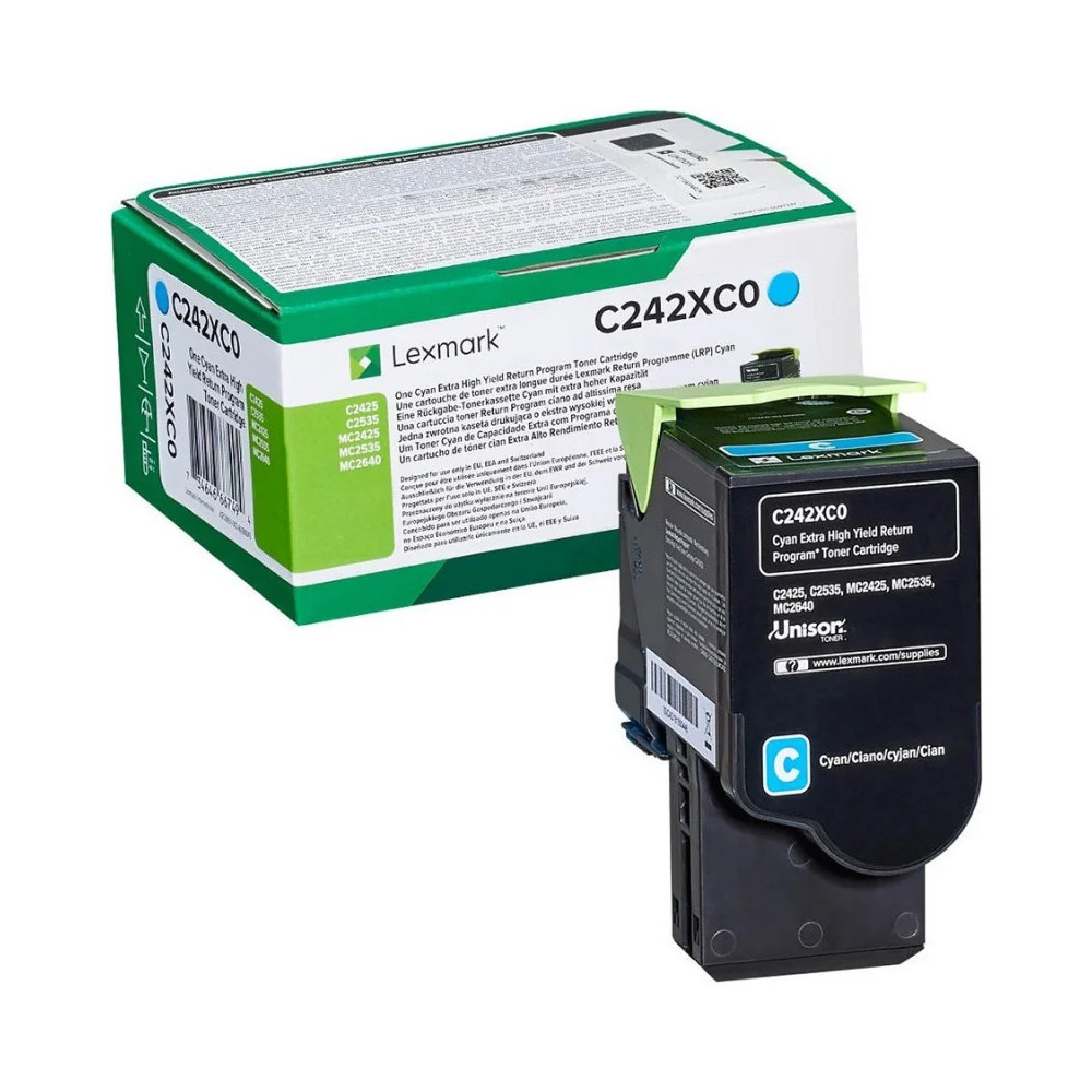 LEXMARK CYAN (C245XC0) - TONER LEXMARK PROGRAMME DE RETOUR - 3500
