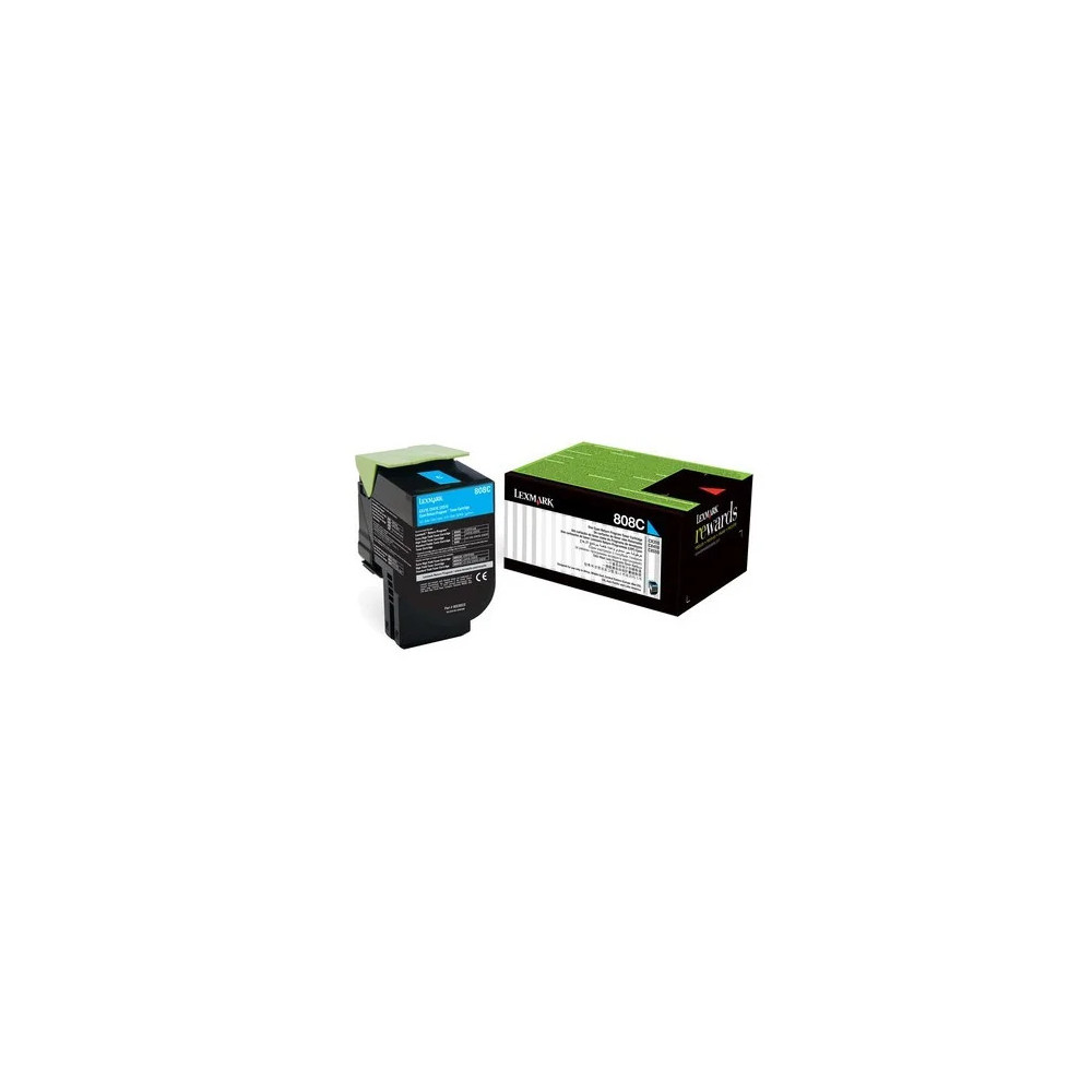 LEXMARK 808C CYAN - TONER LEXMARK D'ORIGINE (80C80C0)