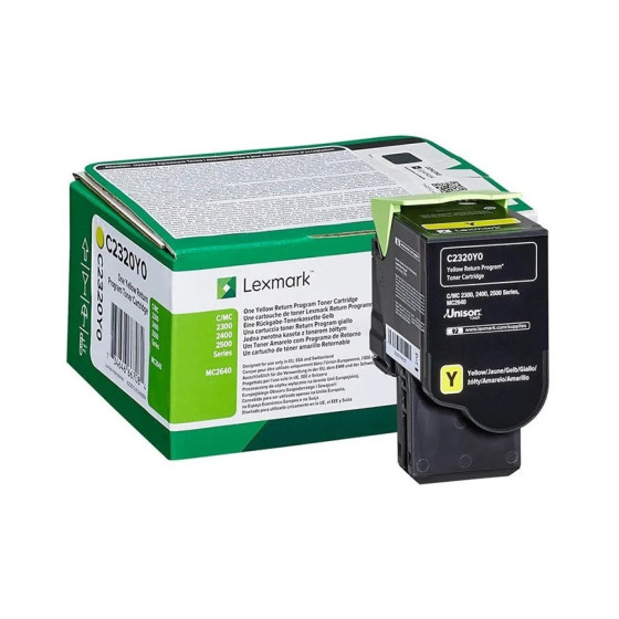 LEXMARK JAUNE (C2350Y0) - TONER LEXMARK PROGRAMME DE RETOUR - 1000