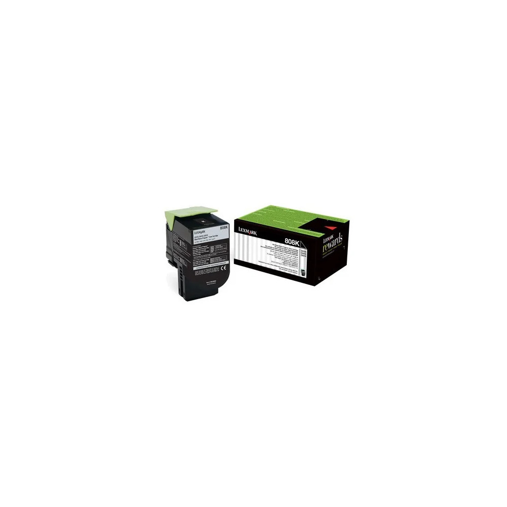 CARTOUCHE DE TONER LEXMARK NOIR 808K DU PROGRAMME DE RETOUR - 1000 PAGES (80C80K0)