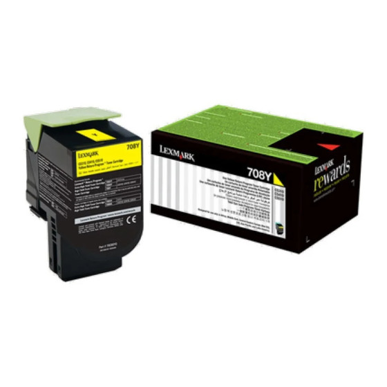 CARTOUCHE D'ENCRE D'ORIGINE LEXMARK JAUNE 702Y - 1000 PAGES STANDARD (70C80Y0)