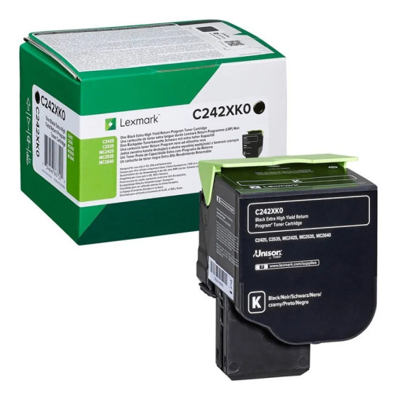 LEXMARK NOIR (C245XK0) - TONER LEXMARK PROGRAMME DE RETOUR - 6000