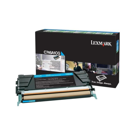 TONER CYAN 7000 PAGES LEXMARK C746, C748 RETURN PROGRAM (C746A1CG)