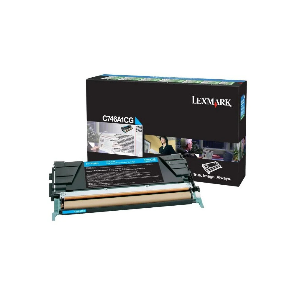 TONER CYAN 7000 PAGES LEXMARK C746, C748 RETURN PROGRAM (C746A1CG)