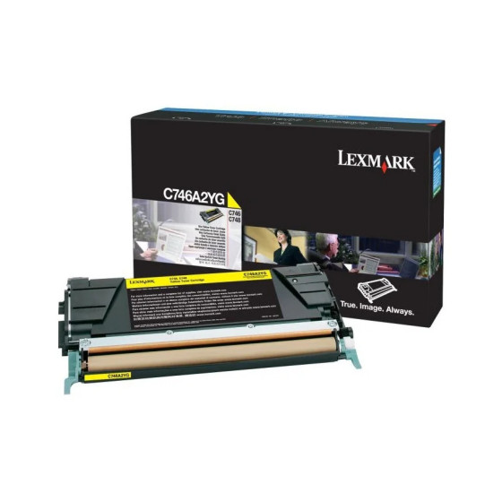 TONER JAUNE 7000 PAGES LEXMARK C746, C748 RETURN PROGRAM (C746A1YG)