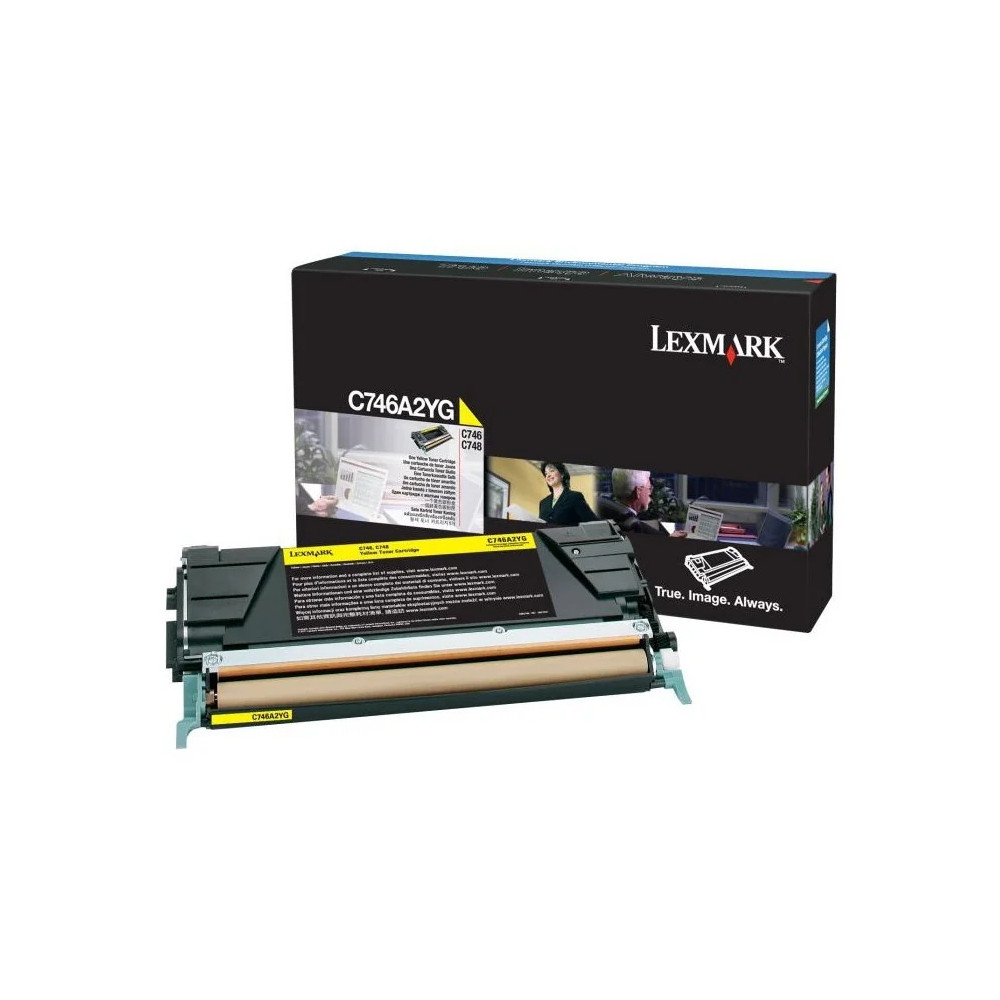 TONER JAUNE 7000 PAGES LEXMARK C746, C748 RETURN PROGRAM (C746A1YG)