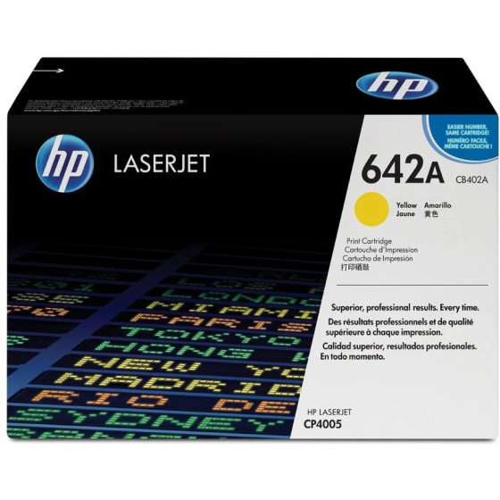 HP 642A JAUNE (CB402A) - TONER HP LASERJET D'ORIGINE